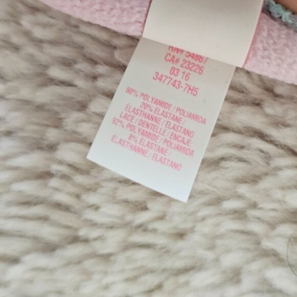 Victorias Secret Mermaid Ombre Pastel Lace Triangle Bikini Set Multicolor 34D M - Picture 11 of 11